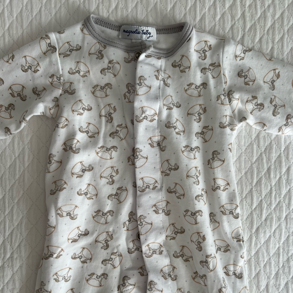 Magnolia Baby Footed Onesie